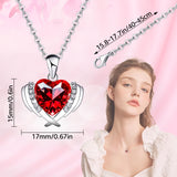 1 x RAW Customer Returns CSYY Eternal Rose, Valentine s Day Gifts for Women Gift Box with Artificial Flowers Love Necklace Guardian Angel Wings Red - RRP €29.75