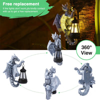 1 x RAW Customer Returns Yeomoo Dragon Figures with Solar Lamps Tree Trunk Garden Decoration for Outdoors Funny Dragon Garden Figures Decoration with LED Solar Fairy Lights Outdoor Gifts for Men Women Garden Fence Tree Accessories Gray - RRP €40.32