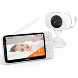 1 x RAW Customer Returns YOTON Baby Monitor, Video Baby Monitor with Camera without WiFi, 10.9 cm 4.3 inch Split Screen, 30 Hours Battery Life, Night Vision, Temperature Monitoring, Two-Way Talk, 4X 2X Zoom, Lullaby - RRP €69.99