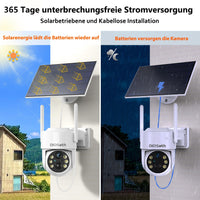 1 x RAW Customer Returns DIDseth 4G LTE surveillance camera outdoor battery solar, 2K 4MP camera surveillance outdoor with solar panel, color night vision, PIR person detection, motion detection, 2-way audio, SIM card, IP66 - RRP €84.99