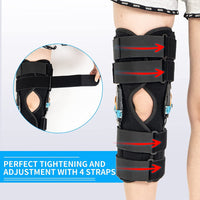 1 x RAW Customer Returns Short Knee Brace Adjustable Knee Brace Stabilization ROM Postoperative Knee Immobilizer Adjustable Knee Immobilizer with Lateral Leg Stabilizers for Meniscus Tears Men Women L  - RRP €49.33