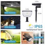 1 x RAW Customer Returns Jior Solar Landscape SpotLights Outdoor 32 LED IP65 Waterproof Solar Powered Wall Lights 2-in-1 Adjustable Lights for Garden Yard Driveway Walkway Pool Patio 4 Pack Warm White  - RRP €51.49