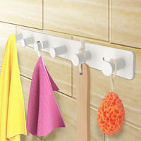 1 x RAW Customer Returns SYPEN coat hook stainless steel, wall hook, self-adhesive screws, white coat rack, hook rack with 6 hooks, wall coat hook - RRP €17.99