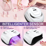 2 x RAW Customer Returns NAILGIRLS LED UV Lamp Nails, 168W LED Nail Lamp with 4 Timer 42 Light Beads Gel Nails Lamp UV LED with Auto Sensor LCD Display, LED UV Nail Lamp for Gel Nails Finger Toenail Nail Dryer - RRP €32.26