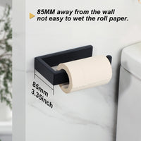 1 x RAW Customer Returns Toilet paper holder black, SAYAYO toilet paper holder stainless steel toilet paper holder drilling toilet paper holder WC roll holder for bathrooms and kitchens, EGKN2211-B - RRP €18.68