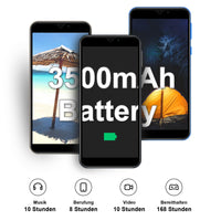 1 x RAW Customer Returns XGODY X15 Quad Core, Dual 4G SIM Smartphone Cell Phone Without Contract Cheap 6.0 Inch Display, Android 10 Phone, 2GB RAM 32GB ROM 256GB Expandable, 13MP Camera 3500mAh, Face ID Black  - RRP €45.37