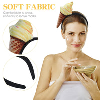 1 x RAW Customer Returns Mipcase Ice Cream Cone Headband Costume Party Supplies Headband Funny Food Themed Party Decorations Birthday Party Supplies Food Fancy Dress Accessories For Home Party Decoration - RRP €14.3