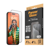 1 x RAW Customer Returns PanzerGlass Scratch-Resistant Screen Protector for Apple iPhone 15 Pro Max - Ultra-wide fit and crystal clear display, shock resistance and drop protection with mounting aid for easy installation - RRP €20.11