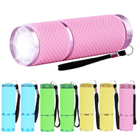 1 x RAW Customer Returns FORMIZON 8 Pack LED Flashlight, Mini Portable Super Bright Flashlight with Lanyard, 9 LED Aluminum Fluorescent Flashlight 4 Colors, for School, Sports, Leisure, Hiking, Urgent - RRP €18.14