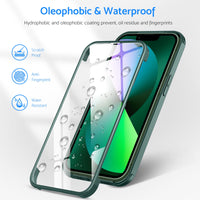 1 x RAW Customer Returns DOSNTO Double-Sided Transparent Case for iPhone 13 6.1 , 360 Degree Full Body Shockproof and Drop Protection Transparent Phone Case Built-in Tempered Glass Screen Protector Protective Case, Green - RRP €18.14