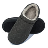 1 x Brand New NeedBo Men s Slippers Memory Foam Slippers Fleece Lining Comfortable and Warm Non-Slip Plaid Home Slippers Indoor Outdoor,Dark Grey,4344 EU - RRP €51.6