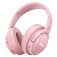 1 x RAW Customer Returns Uliptz Wireless Bluetooth Headphones, 65 Hours Playtime, 6 EQ Sound Modes, Over Ear HiFi Stereo Wireless Headphones with Microphone, Bluetooth 5.3 Headphones for Travel Office Phone PC Pink  - RRP €25.97