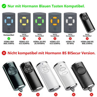 1 x RAW Customer Returns 868.3MHz garage door opener, hand transmitter for H rmann, garage door remote control Compatible with H rmann HSM2 HSM4 HS1 HS2 HS4 HSE2 HSE4 HSZ1 HSZ2 HSP4 HSP4-C HSD2-A HSD2-C, Includes 2 batteries 2 pieces  - RRP €25.2