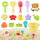 5 x Brand New Shinybox beach toys for children, 14 pieces sandpit beach toys, sandpit toys for children with bucket, shovel tool sets, sand molds, toys for the beach for boys and girls 14  - RRP €58.9