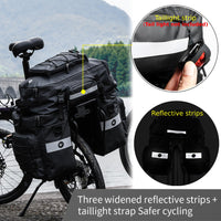 3 x RAW Customer Returns BAIGIO Bicycle Bag 3-in-1 Multifunction Waterproof Rear Rack Bag 75L Cycling Pannier Bag Rear Bike Backpack Travel Bag with Rain Cover, Men - RRP €184.47