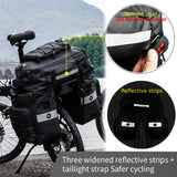 3 x RAW Customer Returns BAIGIO Bicycle Bag 3-in-1 Multifunction Waterproof Rear Rack Bag 75L Cycling Pannier Bag Rear Bike Backpack Travel Bag with Rain Cover, Men - RRP €184.47