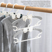 1 x RAW Customer Returns Baby Clothes Hangers for Children Baby Clothes Hangers WJWSKI, 20 Pieces Stackable Clothes Hangers with Trouser Rack Space Saving Baby Clothes Hangers Children s Clothes Hangers Gray  - RRP €22.99