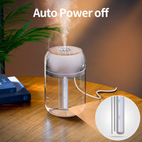 1 x RAW Customer Returns SMARTDEVIL Humidifier Bedroom 500ml, USB Mini Small Humidifier, Automatic Shut-Off, Night Light Function, Quiet Humidifier for Bedroom, Office, Travel, Plants - RRP €24.29