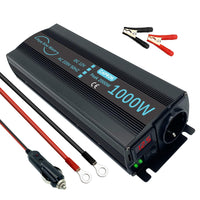 1 x RAW Customer Returns CAPTOK voltage converter 1000W 2000W pure sine wave car inverter DC 12V to AC 230V EU socket LCD digital display converter - RRP €80.66