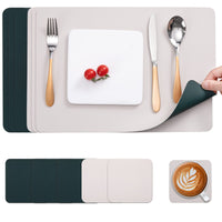 1 x RAW Customer Returns Myir JUN Placemats and Coasters, Placemats Washable Placemats and Coasters PVC Placemats Placemats and Coasters Set of 6, White Pearl Green  - RRP €25.2