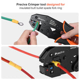 1 x RAW Customer Returns Crimping Pliers for Insulated Electrical Connectors, Preciva 0.5 - 6 mm Crimping Tool, Cable Terminal Crimping Tool - RRP €20.99