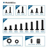 1 x RAW Customer Returns BONTEC Universal Mounting Hardware Kit Compatible with TVs up to 80 Inch, Includes M4, M5, M6 and M8 Screws, Washers and Spacers, Works with TV Wall Bracket, Monitor Mount - RRP €8.84