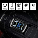 1 x RAW Customer Returns TPMS Tire Pressure Monitoring Systems Automatic Alarm Real Time Display Temperature Pressure with Cigarette Lighter Socket with 4 Tire Pressure Sensor - RRP €34.8