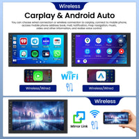 1 x RAW Customer Returns  8 Cores 2G 64G Hikity Android 13 Car Radio Double Din Wireless Carplay Android Auto with NAVI 7 Inch Touchscreen Car Radio Carplay Display 2Din with Bluetooth WiFi FM RDS DSP Rear View Camera - RRP €149.99