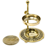 1 x RAW Customer Returns Zanarkand incense burner height adjustable for burning incense or resins with sieve - adjustable - gold brass - incense burner - RRP €18.14