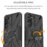 1 x Brand New LiuShan Case for Samsung Galaxy S23, Shockproof Protective Case Cover with 360 Rotation Ring TPU Bumper Armor Protection Case for Samsung Galaxy S23 Smartphone, Black - RRP €12.98