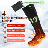 1 x RAW Customer Returns Heated Socks, Electric Heating Socks for Men and Women, Rechargeable Heated Socks with 4 Temp Modes, APP Control Thermal Socks Foot Warmer Socks for Outdoor Hiking Skiing Camping Fishing, XL - RRP €50.41