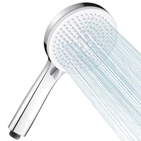 1 x RAW Customer Returns Cobbe shower head, water-saving, 5 jet types, energy-saving shower head for bathrooms and outdoor areas water-saving shower head without hose , rain shower head, pressure-increasing, chrome, non-clogging - RRP €16.52