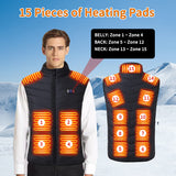 1 x RAW Customer Returns Heated Vest, USB Electric Heating Vest for Men Women with 15 Heated Zones Heated Vest with 3 Levels Temperature 3 Control Buttons Winter Warming Gilet for Outdoor Motorcycle Camping Hunting Skiing - RRP €40.33