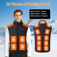 1 x RAW Customer Returns Heated Vest, USB Electric Heating Vest for Men Women with 15 Heated Zones Heat Vest with 3 Levels Temperature 3 Control Buttons Winter Warming Gilet for Outdoor Motorcycle Camping Hunting Skiing - RRP €50.41