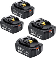 1 x RAW Customer Returns 18V 5.0Ah Li-ion replacement battery for Makita BL1850 tool batteries 18V Li-ion battery 5000mAh Compatible BL1860B BL1855 BL1840 BL1830 BL1835 BL1820B BL1815 18V 5000mAh battery with LED indicator-4 pieces - RRP €86.99