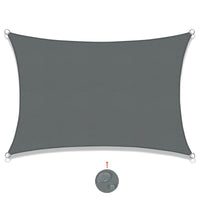 1 x RAW Customer Returns SUNNY GUARD Sun Sail Rectangular 2x3m Waterproof Sun Protection Weather Protection Sail Canopy UV Protection for Balcony Terrace Garden, Grey Anthracite - RRP €29.23