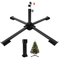 1 x RAW Customer Returns Metal Christmas tree stand, 5 sizes diameter, universal artificial Christmas tree holder for 60 to 300cm, robust Christmas tree base, foldable stand for Christmas tree up to 50kg - RRP €35.28