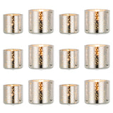 1 x RAW Customer Returns NUPTIO tealight holder tealights tealight glasses silver - pack of 12 small tealight wedding lantern floating candles tealight glass candle holder glasses votive candle holder Christmas decoration 4cm 5cm height - RRP €17.98