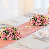 1 x Brand New BLOSMON Fake Flowers Wedding Centerpiece Decorations 6 Pieces Dusty Pink Roses Artificial Flower Balls for Home Decorations Fake Flowers for Modern Table Center Decorations for Living Room - RRP €53.98