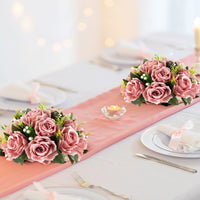 1 x RAW Customer Returns BLOSMON Bouquet Flower Arrangements Artificial Decoration Rose 6 Pcs Artificial Bouquet Dusty Pink Flowers Table Decoration Flower Ball Valentine s Day Bouquet Real Roses for Wedding Mother s Day Gift - RRP €54.91