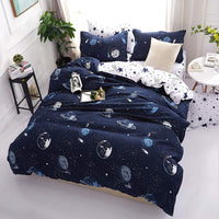 1 x RAW Customer Returns Omela bed linen planets 135x200 children boys stars space universe blue white reversible motif children s bed linen set, 2 pieces, duvet cover and pillowcase 80x80 cm zipper - RRP €27.22