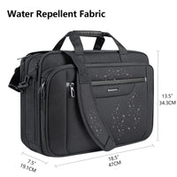 1 x RAW Customer Returns VANKEAN Laptop Bag Laptop Briefcase for up to 18 inch Laptops XXL Water Resistant Gaming Computer Bag for Men Women Expandable Capacity for Travel Business School - Black - RRP €42.37