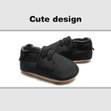 1 x RAW Customer Returns HMIYA Soft Leather Crawling Shoes Baby Shoes First Walker Shoes with Suede Soles for Boys and Girls 0-6 Months 6-12 Months 12-18 Months 18-24 Months 18-24 Months Black  - RRP €20.87