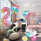 2 x Brand New iWheat Balloon 18th Birthday Pink, Decoration 18th Birthday Girl, Birthday Decoration 18 Years Girl, Giant Foil Balloon Number 18, Happy Birthday Banner Colorful Foil Balloon Number 18 for Children Girls - RRP €18.12