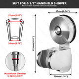 1 x RAW Customer Returns YOHOM shower head holder suction cup shower holder for shower head bathroom hand shower holder with 4 angle suction cup shower holder adjustable vacuum shower head holder without drilling stainless steel brushed - RRP €17.83