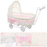 1 x RAW Customer Returns jojofuny Flower Girl Basket Wedding Stroller Baptism Rattan Candy Boxes for Baby Boys Baby Shower Treat Christmas - RRP €46.28