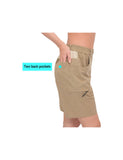 1 x RAW Customer Returns Little Donkey Andy Women s Quick Dry Stretch Shorts Sports for Hiking Golf Travel 23CM Inseam Greige M - RRP €30.23