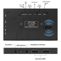 1 x RAW Customer Returns Pisichen Mini Monitor, 8 inch HD 1600 x 768 HDMI Portable Monitor, USB HDMI DC Input, 5ms, Ultra-thin Black Metal Shell Built-in Speaker, Compatible with Laptop, Ras Pi - RRP €70.58