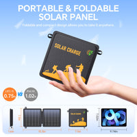 1 x RAW Customer Returns 10W Portable Solar Panel, ETFE Portable Solar Charger with High Conversion Rate, USB-A USB-C Output Port, IP65 Waterproof for Camping, Power Bank and Tablet - RRP €34.99