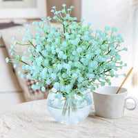 5 x Brand New 5 pieces gypsophila artificial flowers blue gypsophila bouquet, artificial gypsophila flowers like real, artificial gypsophila dried, artificial flowers for wedding bridal bouquet blue flowers - RRP €50.35